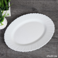 745648 (в уп.48шт.) - Блюдо овальное 250мм Классика / WQH100 (white) /, материал: стеклокерамика. от магазина Светотехника