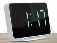 002Х бел-зел 4W(в кор.1шт.) -  Будильник сетевой. Размер:15*8*1.5 см. Корпус изготовлен из пластика. от магазина Светотехника