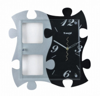 М7049 6А black/silver (в кор.12шт.) АКЦИЯ - Часы интерьерные настенные, размер: 335*335*46 мм, матер от магазина Светотехника