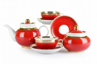 03182 (в уп.1наб.) - Сервиз чайный 14 предм. на 6персон Рубин "Рубин" (Чайник емк 700мл - 1шт, сахар от магазина Светотехника